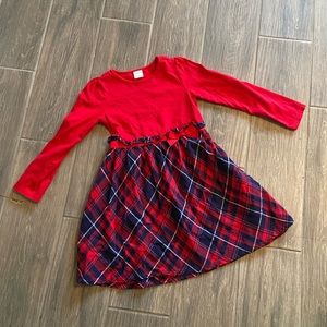 Gymboree 5T Holiday red&blue Plaid Dress EUC